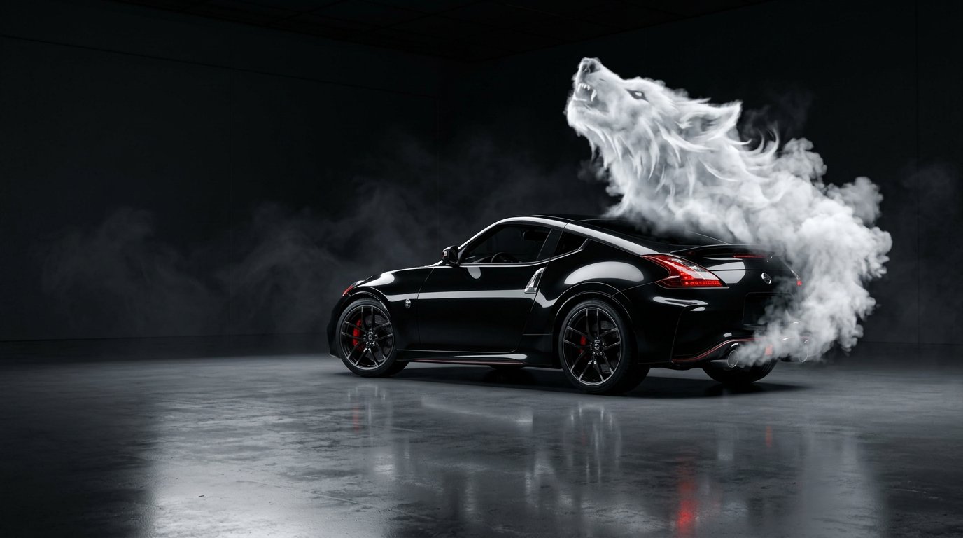 Black sports car in premium detailing studio